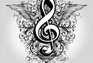 Music notes tattoo idea
