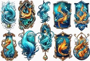 Aquarius
sign tattoo idea