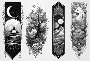aesthetic nature sleeves tattoo idea