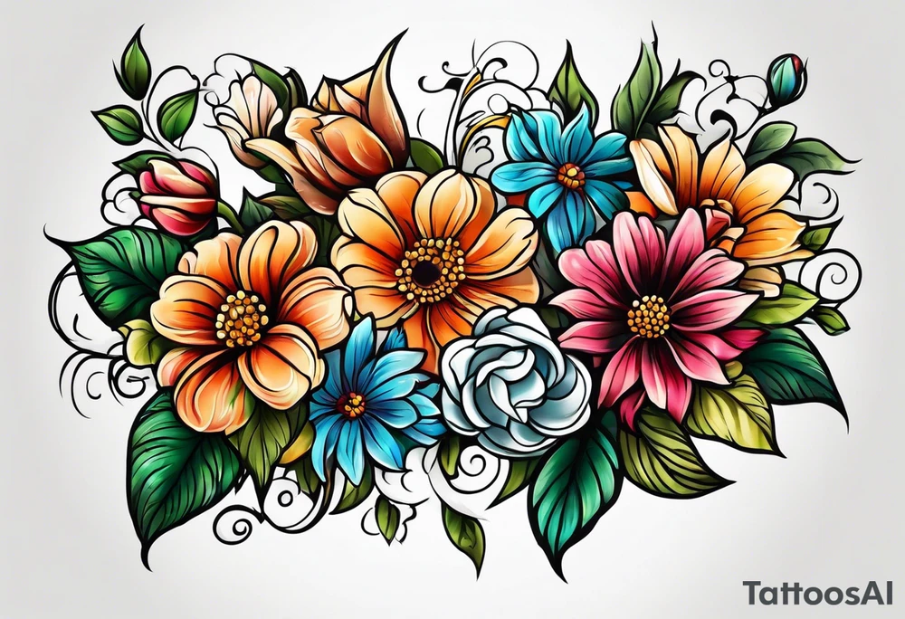 Flowers tattoo idea