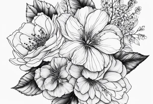 Flowers on the veins tattoo idea