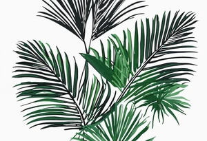 Palm leaf tattoo idea