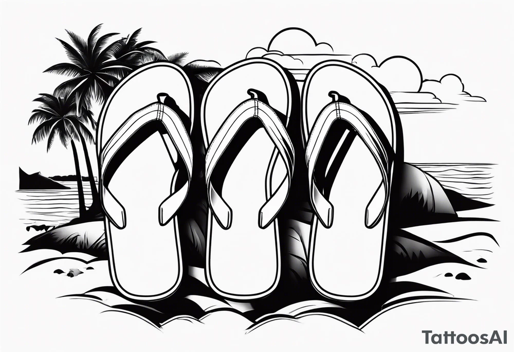 Keep it simple. A pair of Timberlakes next to a pair of flip flops on the Beach. tattoo idea