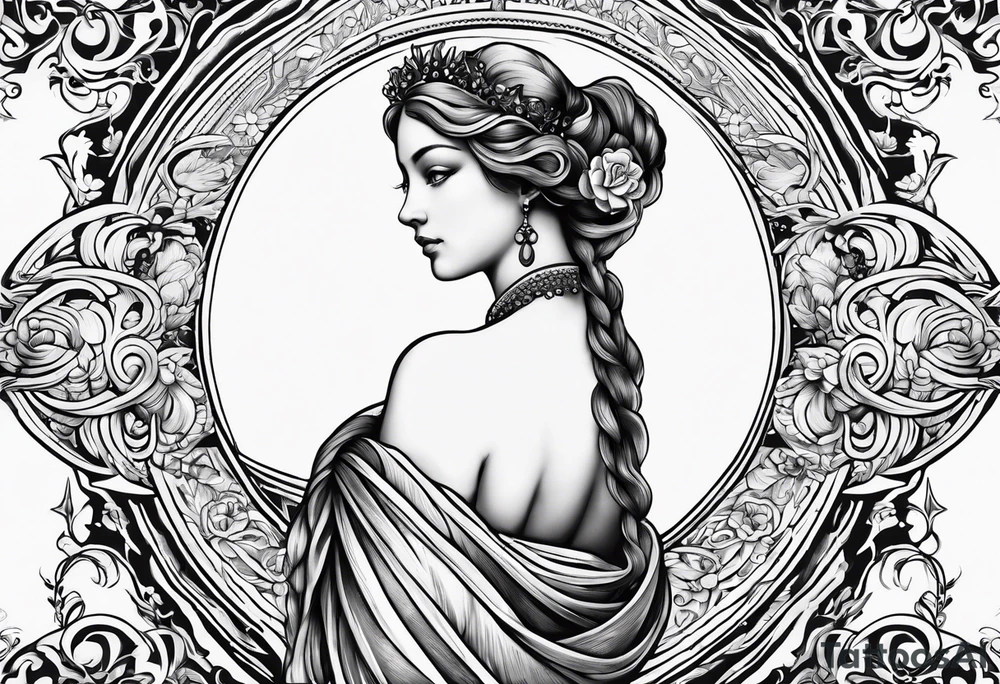 Venus the goddess from behind tattoo idea