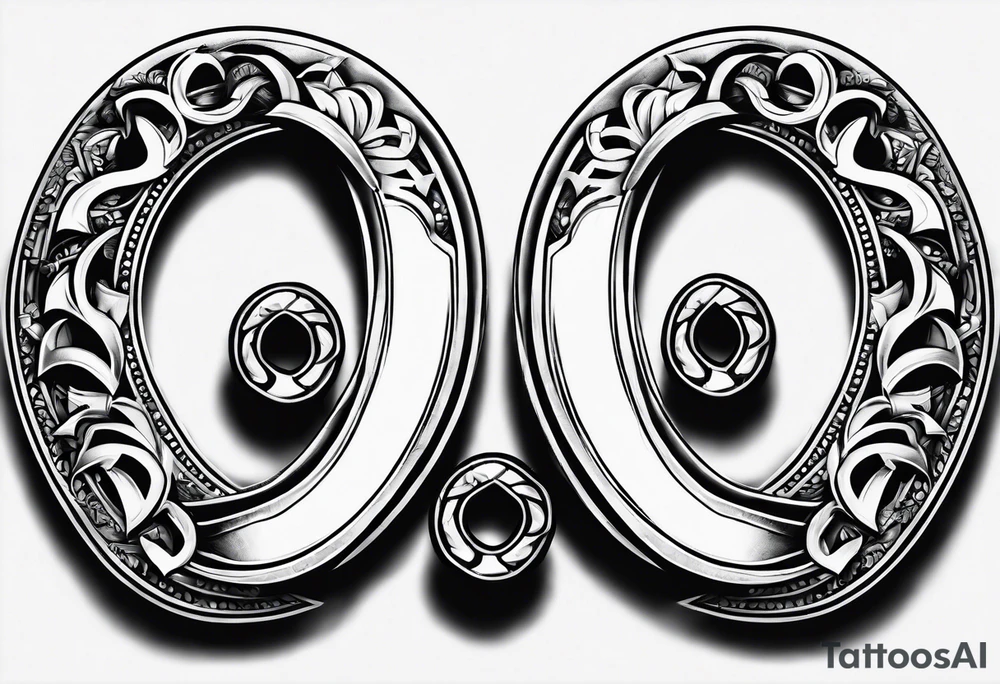 horseshoe made out of horse shoes tattoo idea