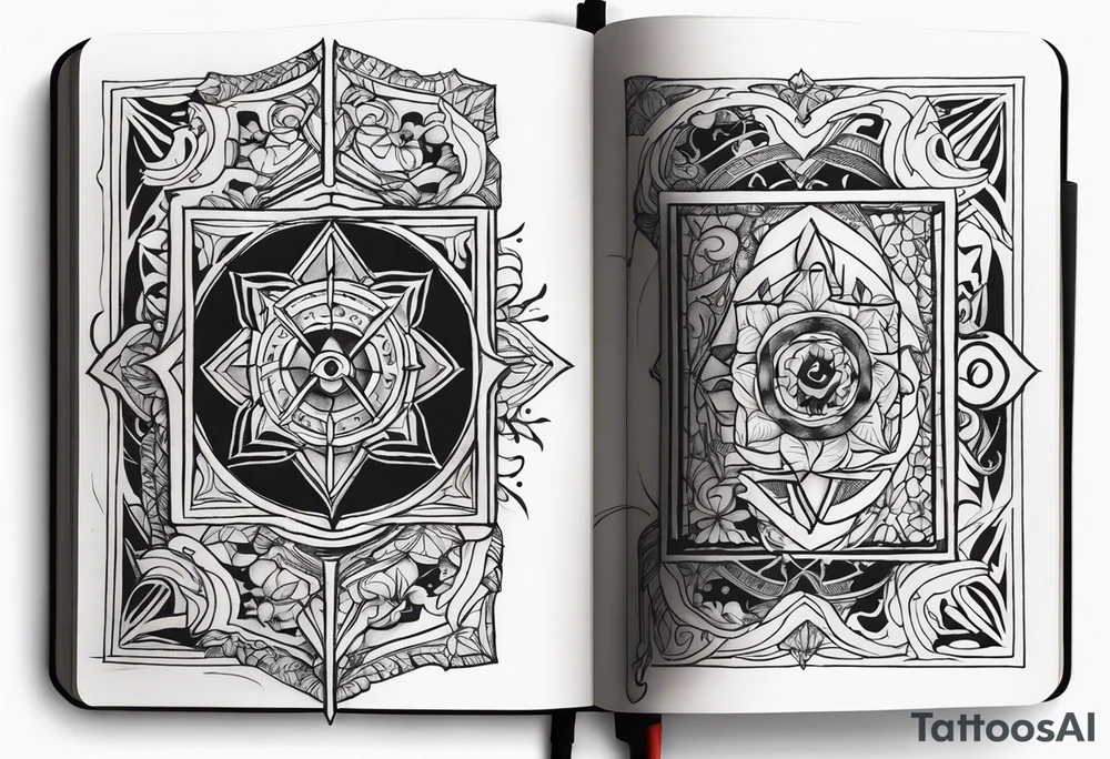 spell book tattoo idea