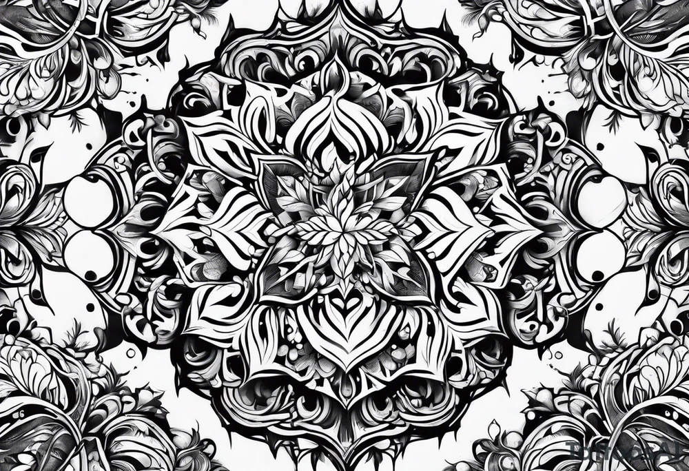 small Ice crystal swirl tattoo idea