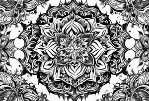 small Ice crystal swirl tattoo idea