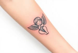 Honouring an angel baby and rainbow baby tattoo idea