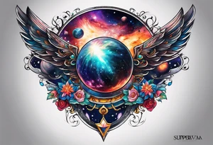 Supernova in a galaxy tattoo idea