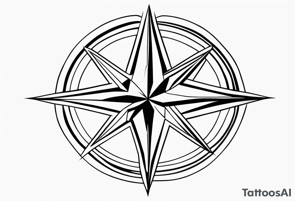 Bold Nautical Star tattoo idea