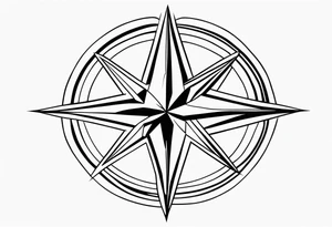 Bold Nautical Star tattoo idea