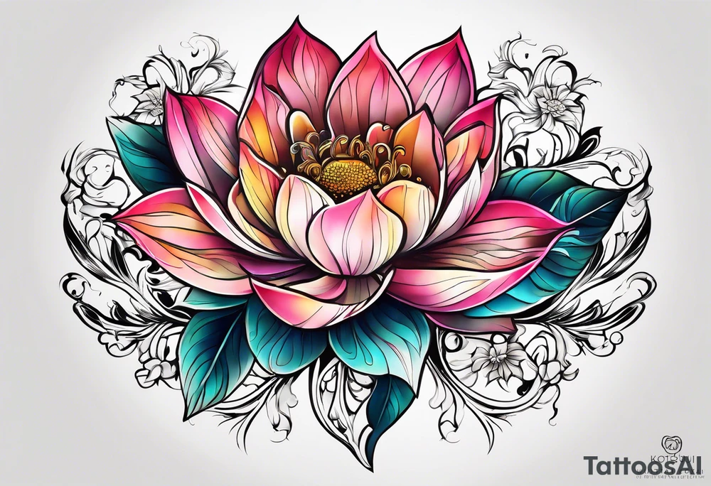 kwiat lotosu tattoo idea