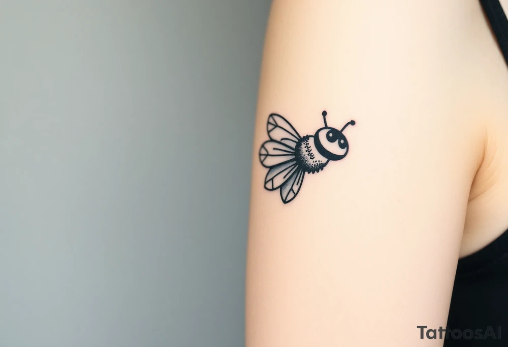 bumble bee flying a jet plane tattoo idea