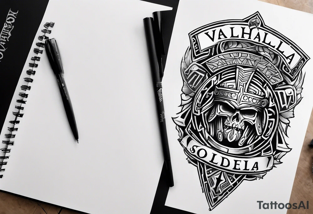 Valhalla soldier tattoo idea