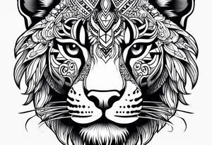 aztec jaguar sleeve tattoo idea