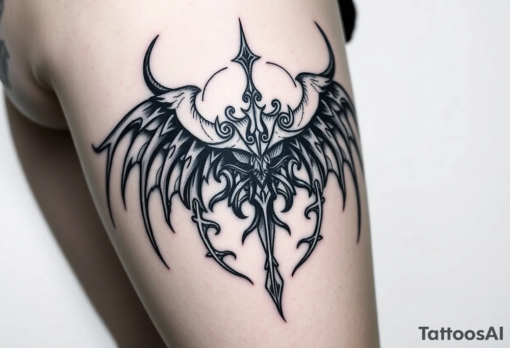 XXX.XII.MMVI gothic style for men tattoo idea