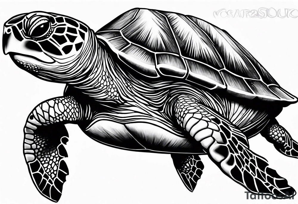 Sea turtle tattoo idea