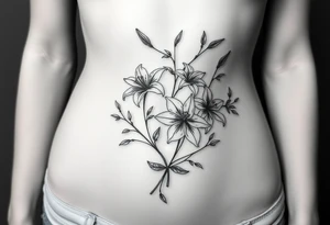 Lillies and vines tattoo idea