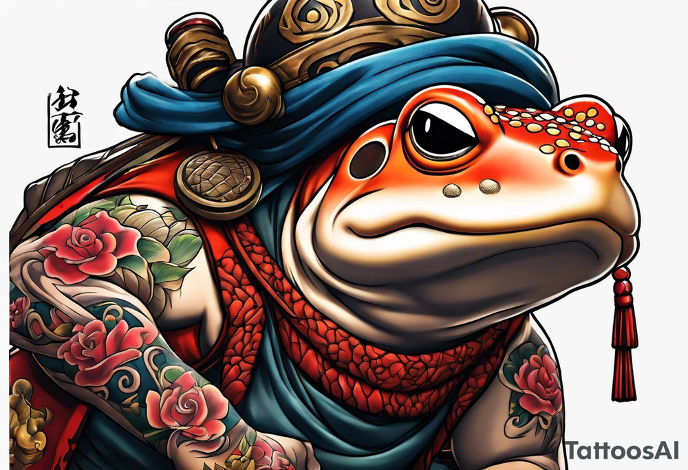 Jiraiya Naruto Gamakichi toad tattoo idea