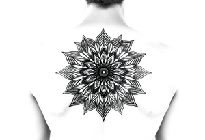 Mandala pattern back tattoo tattoo idea