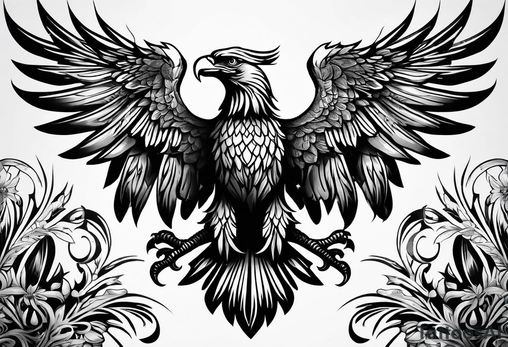 Double headed eagle tattoo idea