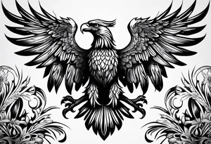 Double headed eagle tattoo idea