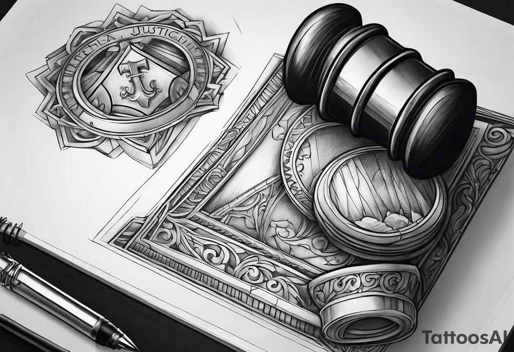 Litigation funding access for justice tattoo idea