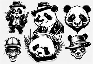 gangster panda tattoo idea