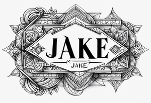 Jake name tattoo idea
