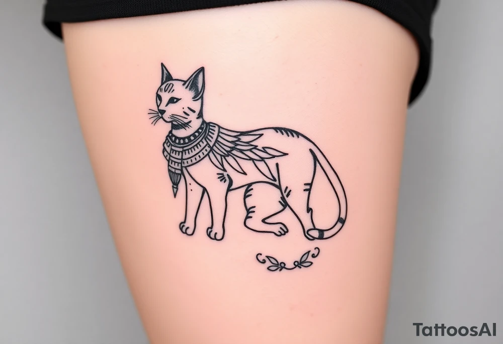 Egyptian cat tattoo idea