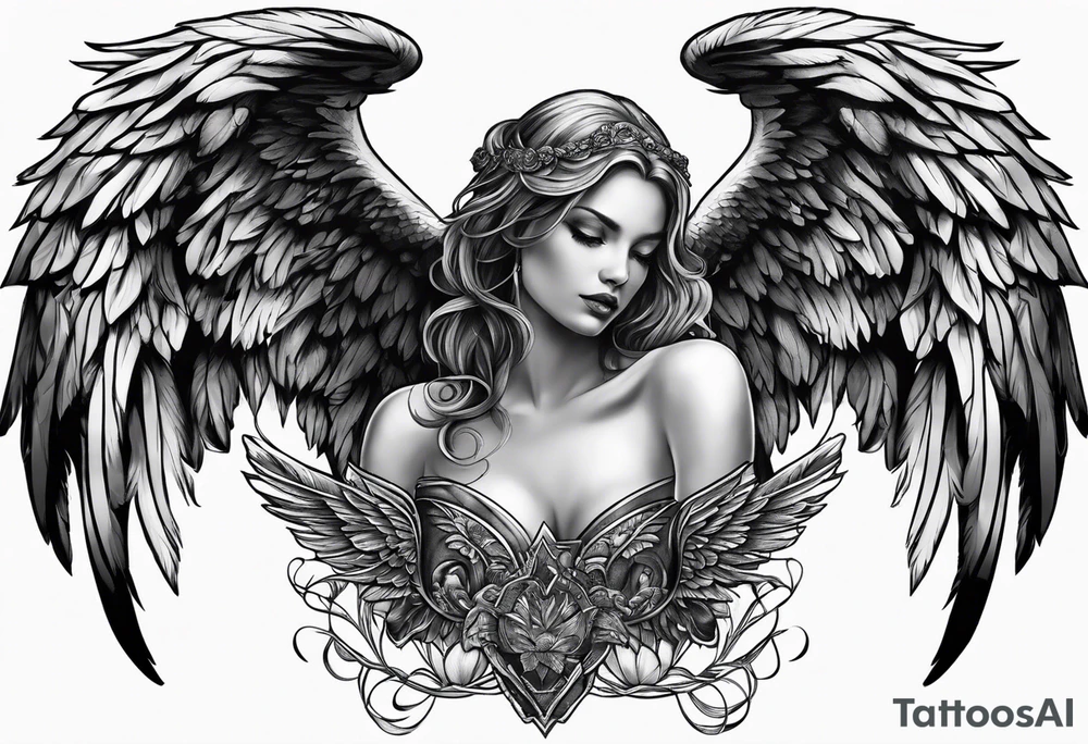 fallen angel tattoo idea