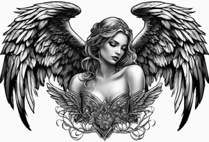 fallen angel tattoo idea
