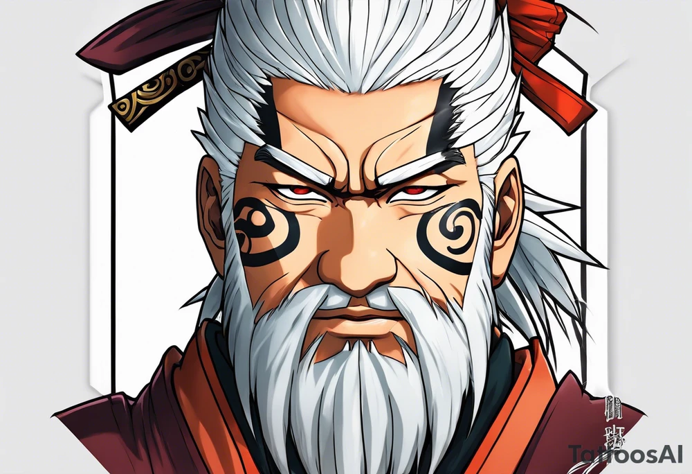 Jiraiya in Sage mode from the anime naruto tattoo idea