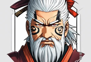 Jiraiya in Sage mode from the anime naruto tattoo idea