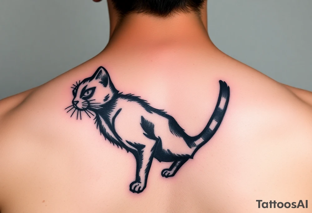 black cat tattoo idea