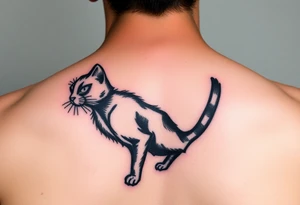 black cat tattoo idea