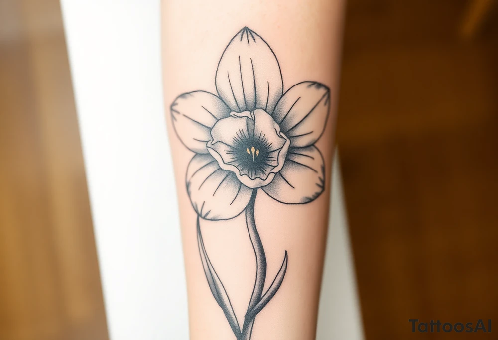 Large Narcissus on forearm tattoo idea
