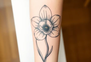 Large Narcissus on forearm tattoo idea