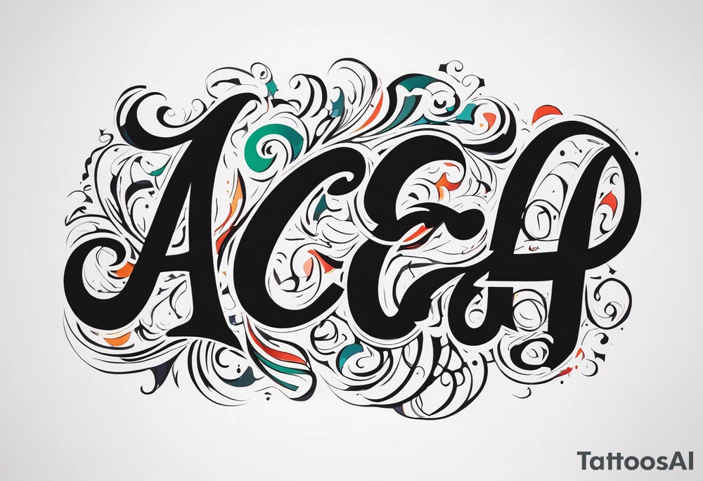 Overlapping Letters - ACCGH tattoo idea
