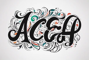 Overlapping Letters - ACCGH tattoo idea