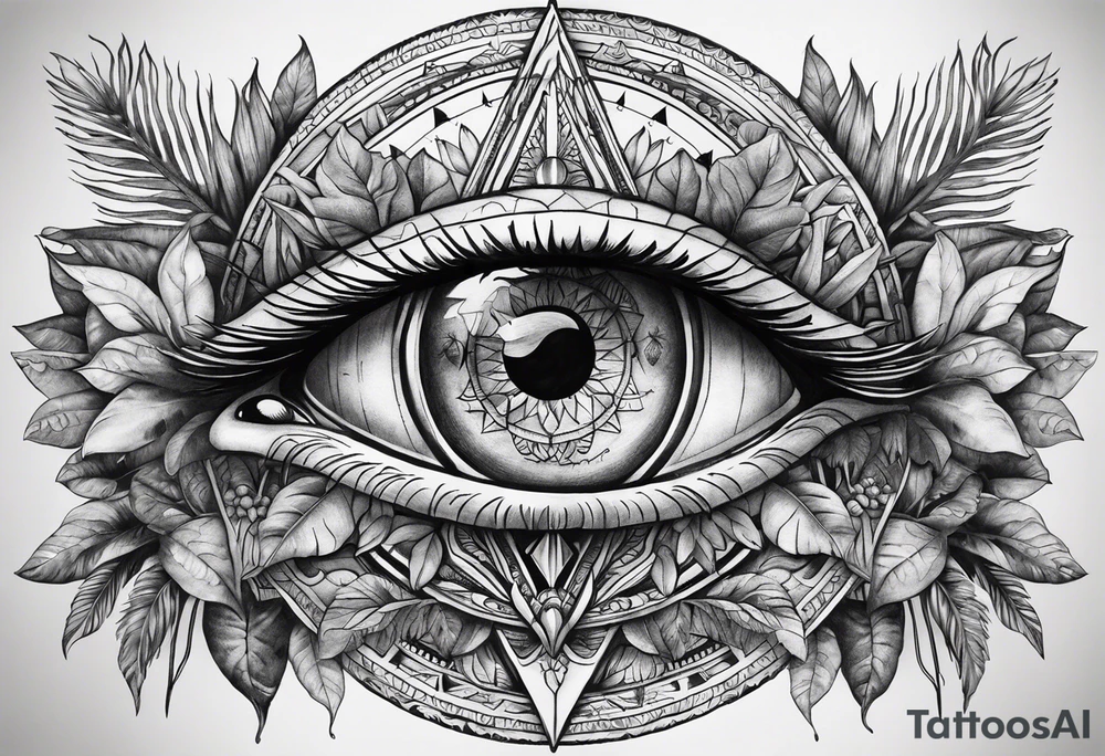 Compass
Jungle Plants
All-seeing Eye tattoo idea