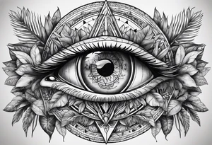 Compass
Jungle Plants
All-seeing Eye tattoo idea