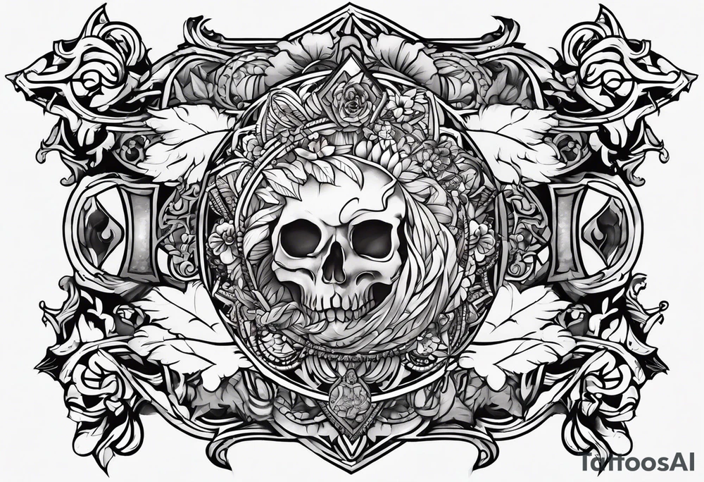 plain stone sacrificial alter tattoo idea