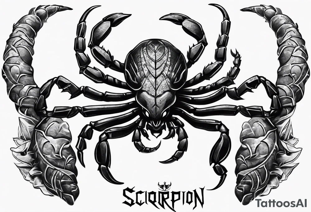 scorpion with rebel flag tattoo idea