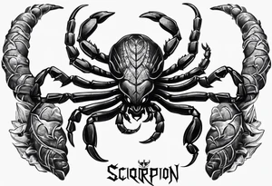 scorpion with rebel flag tattoo idea