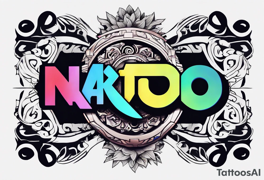 A naruto headband with the letters AR in the middle tattoo idea