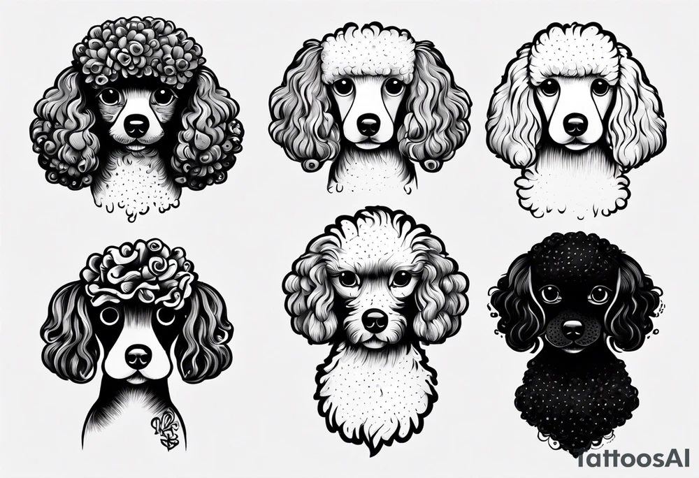 Mini Poodle tattoo idea