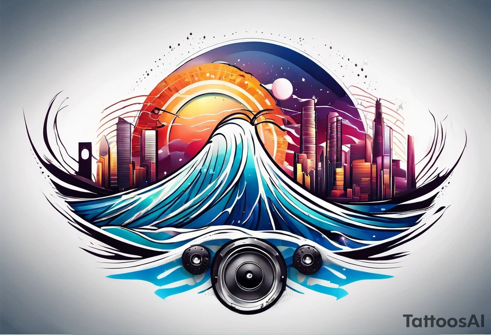 sound wave tattoo idea