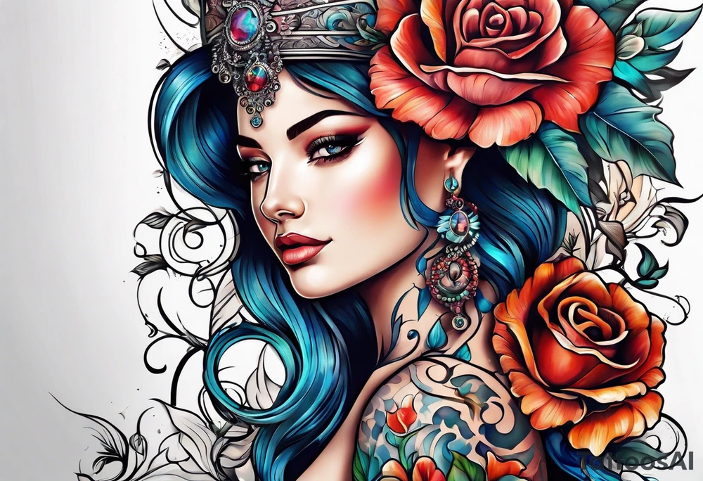 A lady tattoo idea